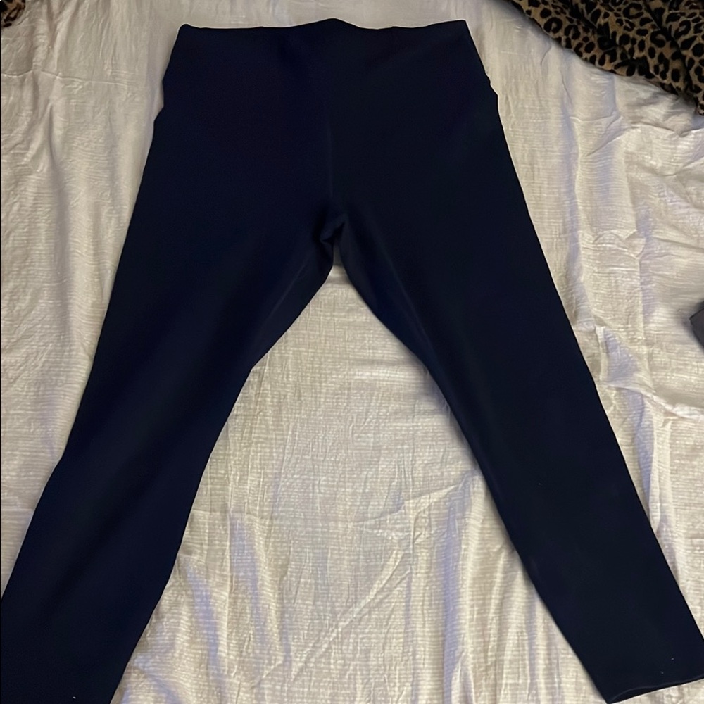 Blue High-Waisted Leggings